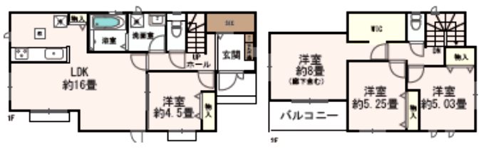 ハートフルタウン東区湖東3丁目1号棟新築戸建 間取り図