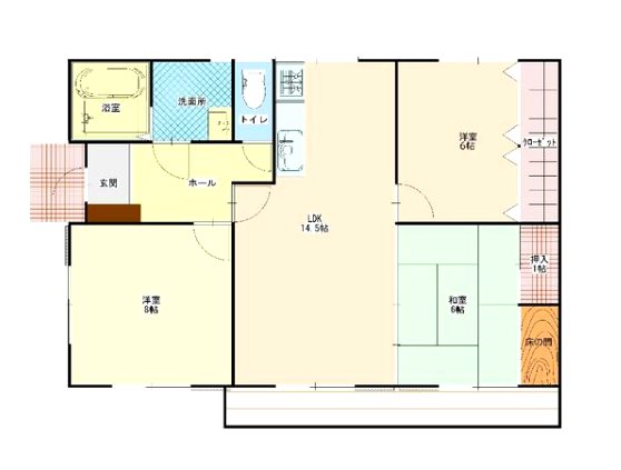 東区長嶺東8丁目戸建 間取り図
