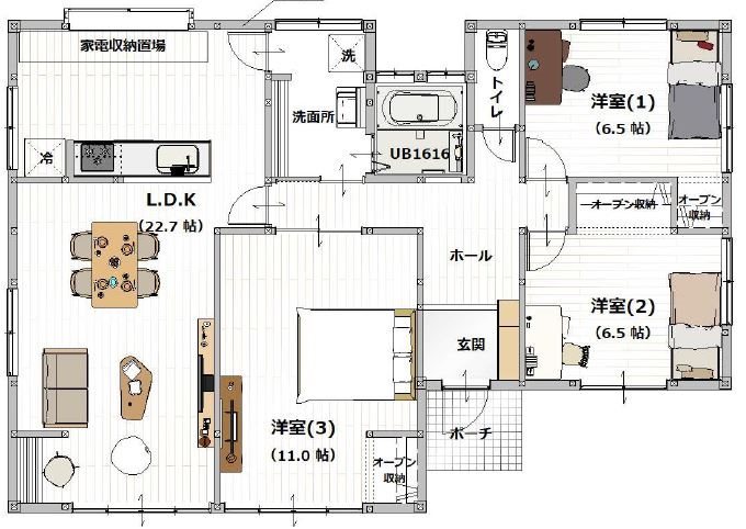 東区小山5丁目戸建 間取り図