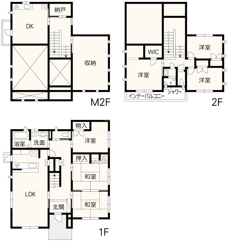 北区明徳町戸建 間取り図