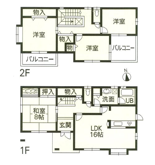 菊池郡菊陽町新山1丁目戸建 間取り図