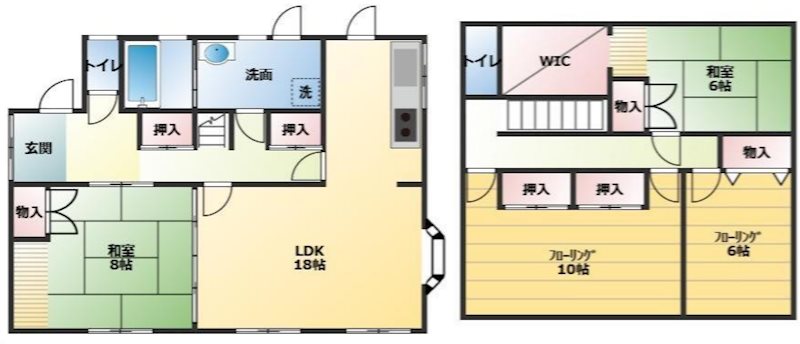東区長嶺西1丁目戸建 間取り図