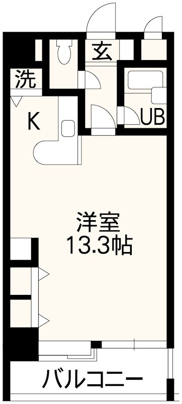 朝日プラザ新町 708号室 間取り図