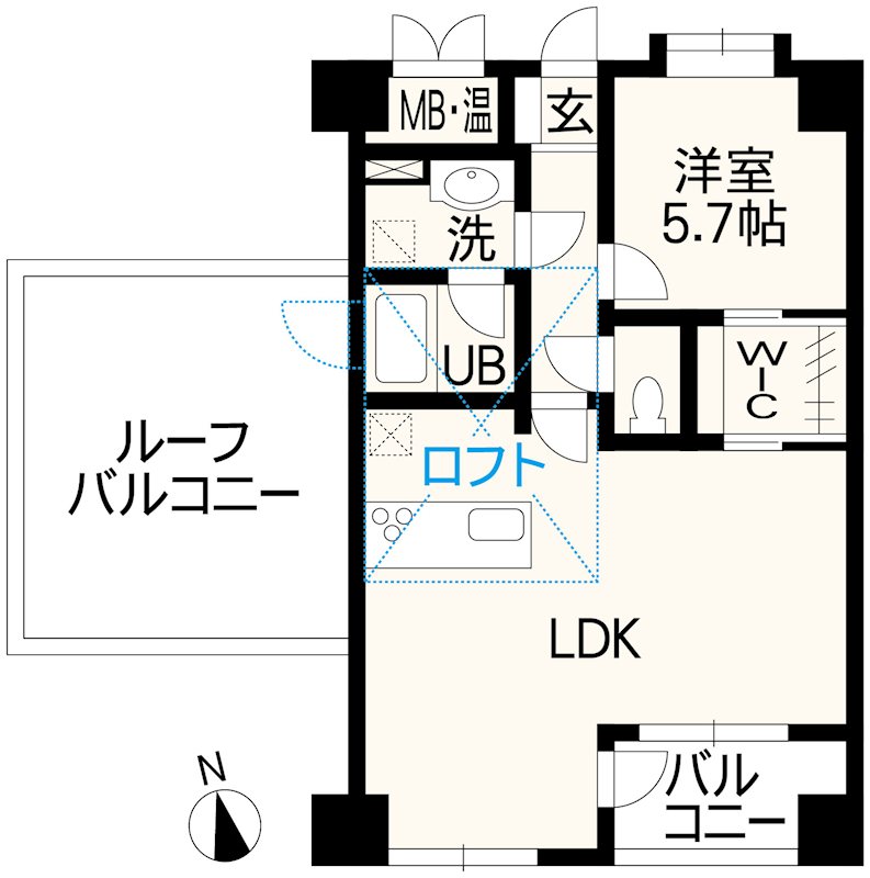ラ・シック辛島 1406号室 間取り図