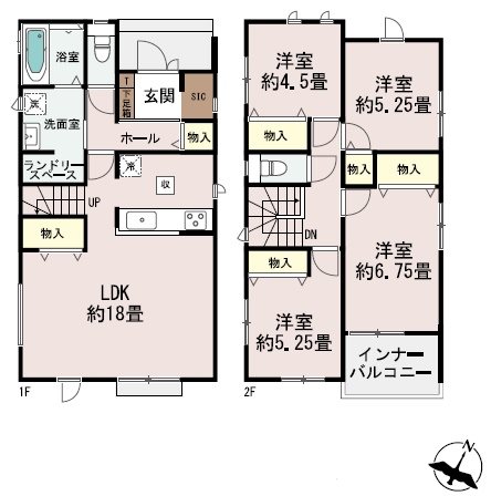 ハートフルタウン東区月出7丁目C号棟新築戸建   間取り図