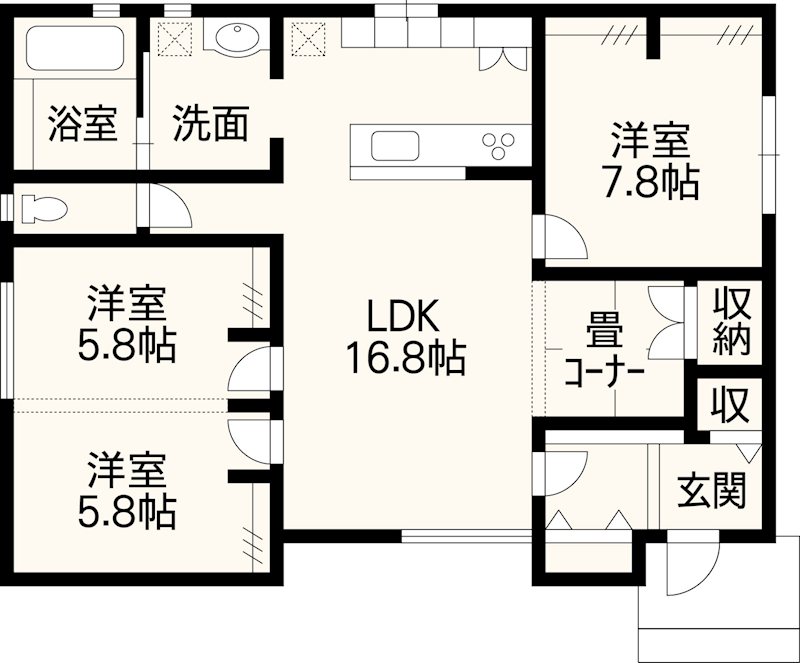 合志市須屋戸建 間取り図