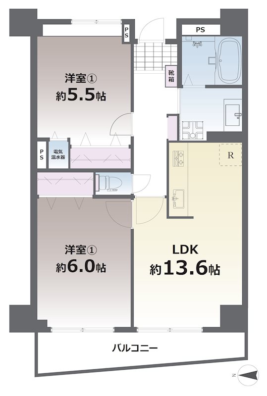 優渾船場  304号室 間取り図