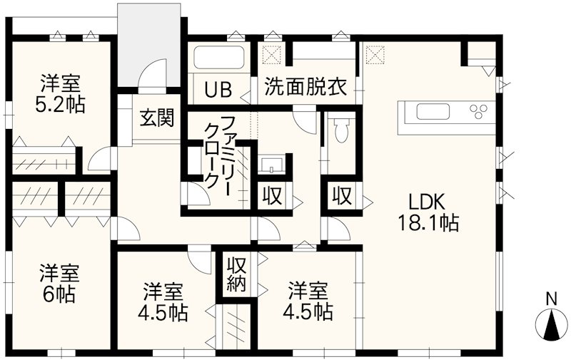東区沼山津3丁目新築戸建 間取り図