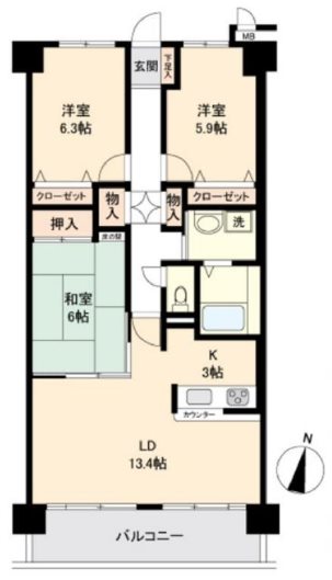 アーサー京町パークシティ 間取り図