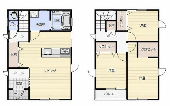 宇土市古保里町1号地戸建 間取り図