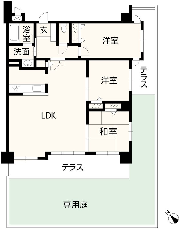 ライオンズマンション水前寺第3 弐番館 間取り図