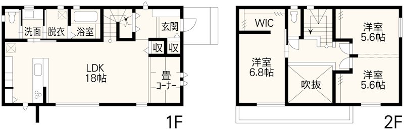 八代市井上町戸建 間取り図