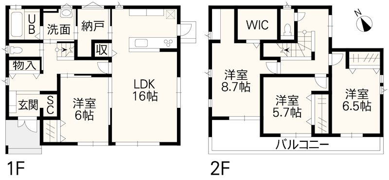 南区城南町さんさん2丁目戸建 間取り図