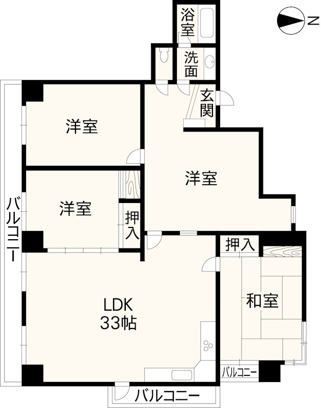 細工町ハイツ 704号室 間取り図