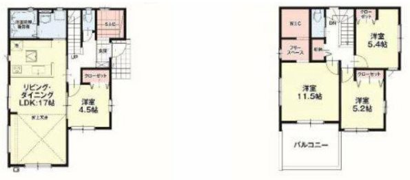 エルデ南区御幸西1期4号棟新築戸建   間取り図