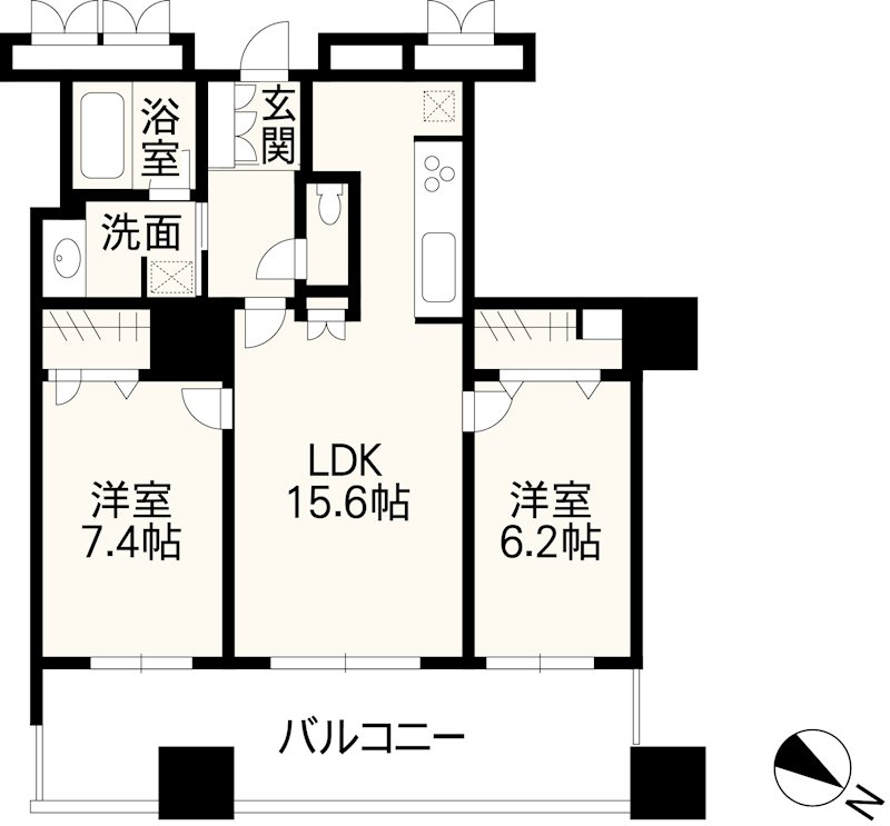 D’グランセ熊本ザ・レジデンス 1107号室 間取り図