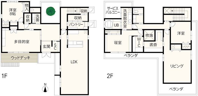 中央区神水本町戸建 間取り図