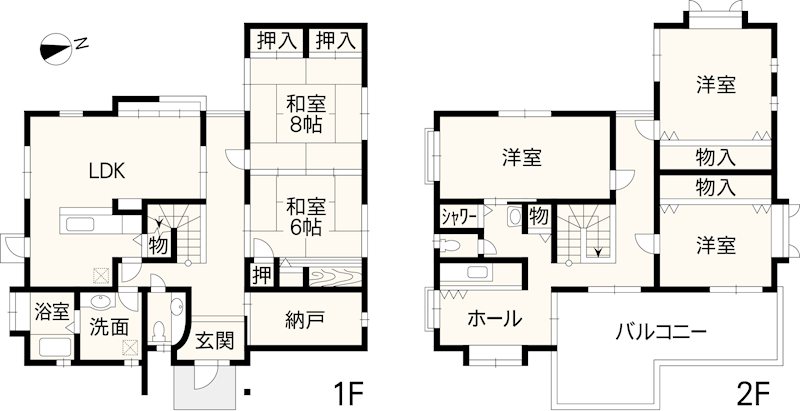 中央区出水5丁目戸建 間取り図