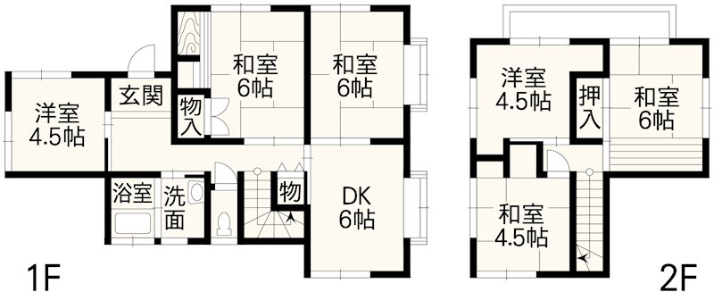 北区清水岩倉2丁目戸建 間取り図