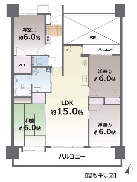シティライフ八王寺通り 203号室 間取り図