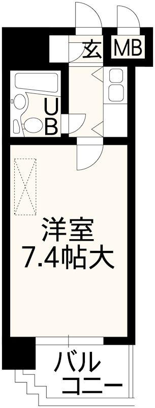 朝日プラザ鍛冶屋町 701号室 間取り図