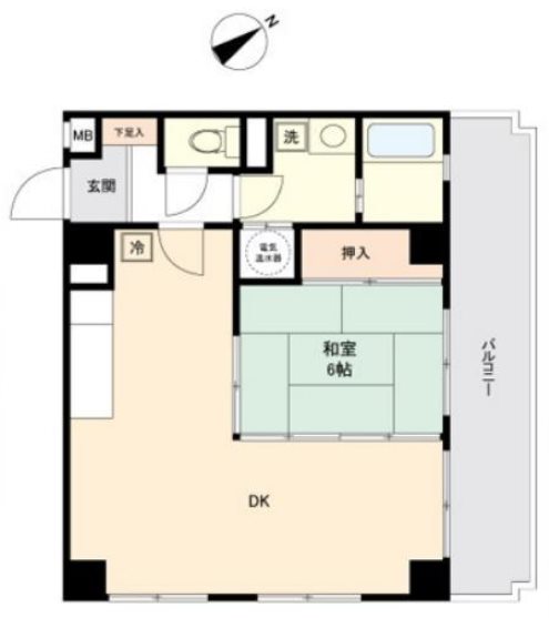 コアマンション唐人町 間取り図