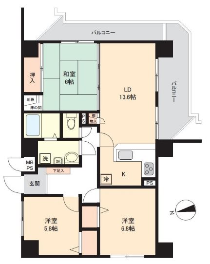ウッディマンション森館 間取り図