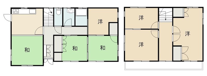 菊池市旭志弁利戸建 間取り図