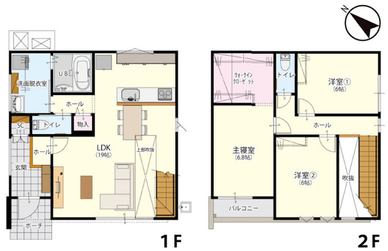 グランディール宇土市入地町(宇土高校前団地)8号地戸建  間取り図