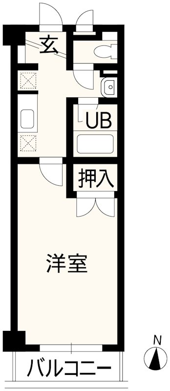 パレ・ドール健軍Ⅲ 406号室 間取り図