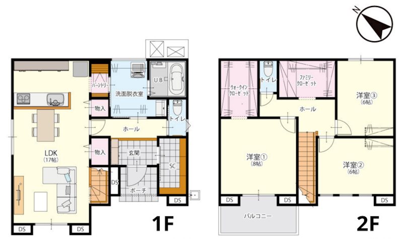 グランディール宇土市入地町(宇土高校前団地)12号地戸建   間取り図