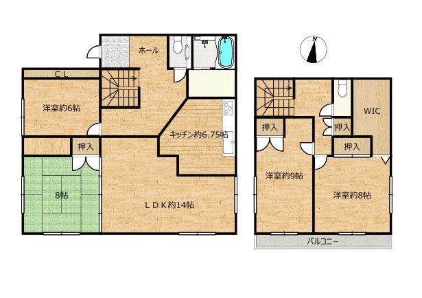 北区梶尾町戸建 間取り図