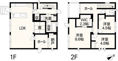 八代市千丁町戸建 間取り図