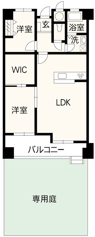 ロワールマンション帯山 102号室 間取り