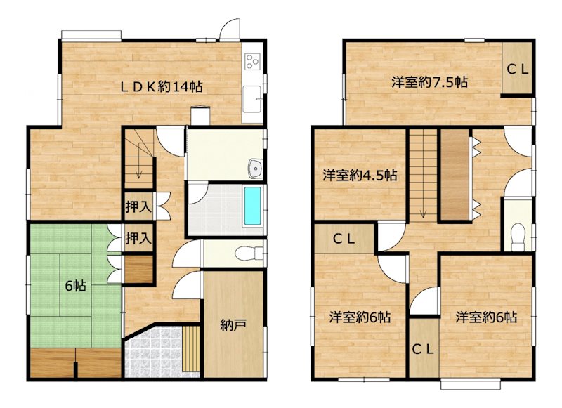 合志市野々島戸建 間取り図