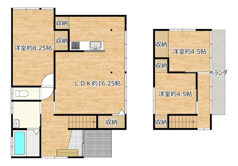 宇城市小川町河江戸建 間取り図