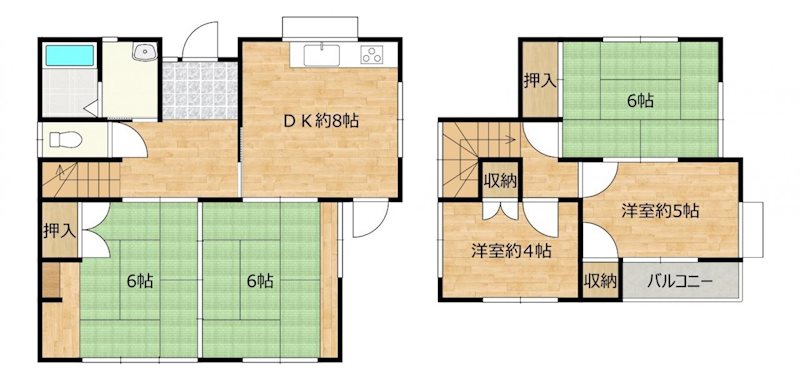 宇城市松橋町浅川戸建 間取り図