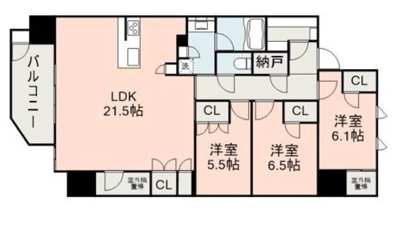 レ・ジェイド上通 304号室 間取り図