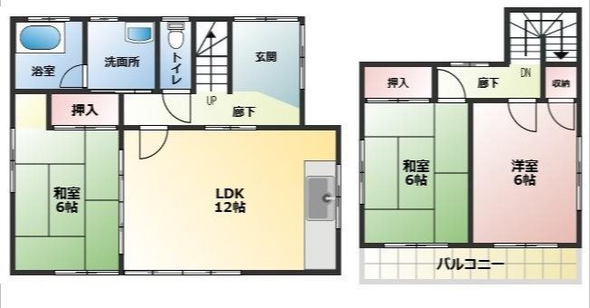 宇城市松橋町両仲間戸建 間取り図