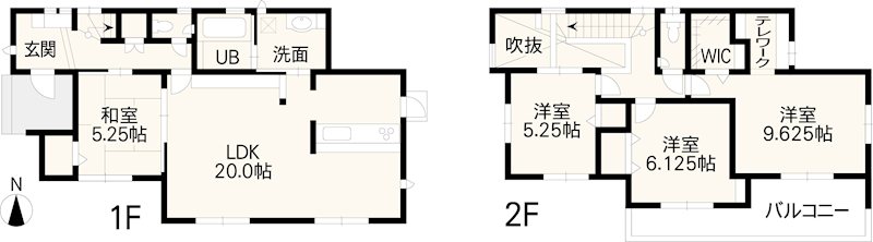南区野口4丁目戸建 間取り図