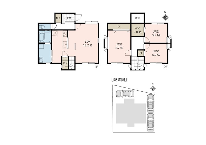 西区上高橋1丁目戸建 間取り図