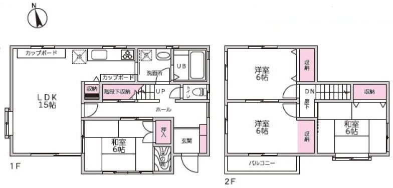 熊本市南区土河原町戸建 間取り図