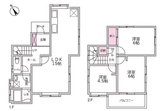 南区城南町宮地戸建 間取り図
