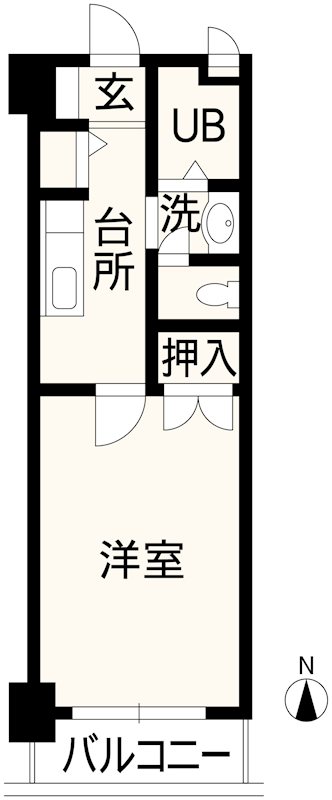 パレ・ドール健軍Ⅱ 405号室 間取り図