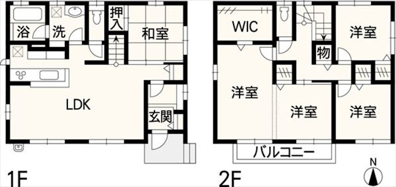 東区佐土原3丁目戸建 間取り図