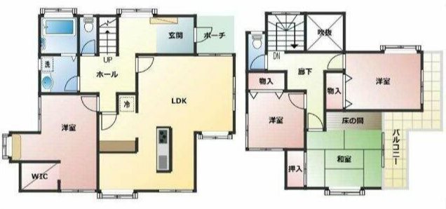 東区御領1丁目戸建 間取り図