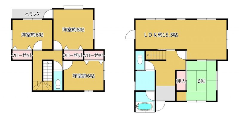 菊池市北宮戸建 間取り図