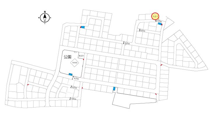 クレストタウンかすみヶ丘（合志市栄）分譲地（1-2-1号地) 間取り図