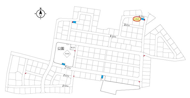クレストタウンかすみヶ丘（合志市栄）分譲地（1-3-2号地) 間取り図