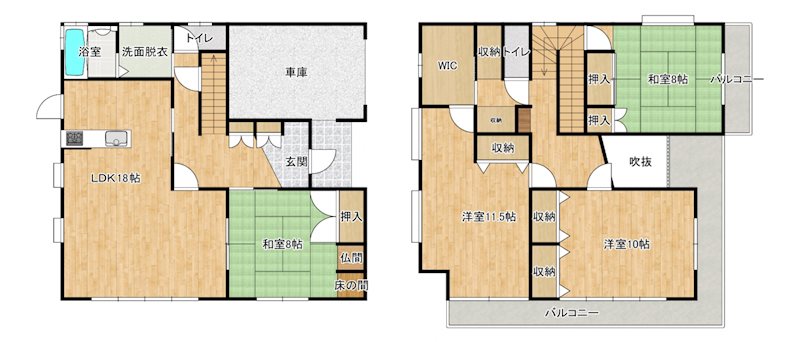 東区新外2丁目戸建 間取り図